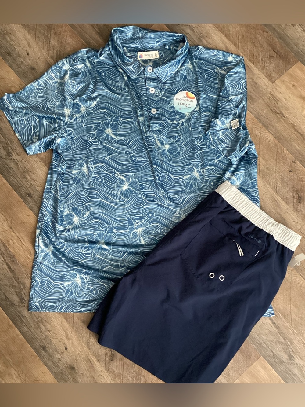 Laguna UPF 40 Blue Floral Men’s Swim Set